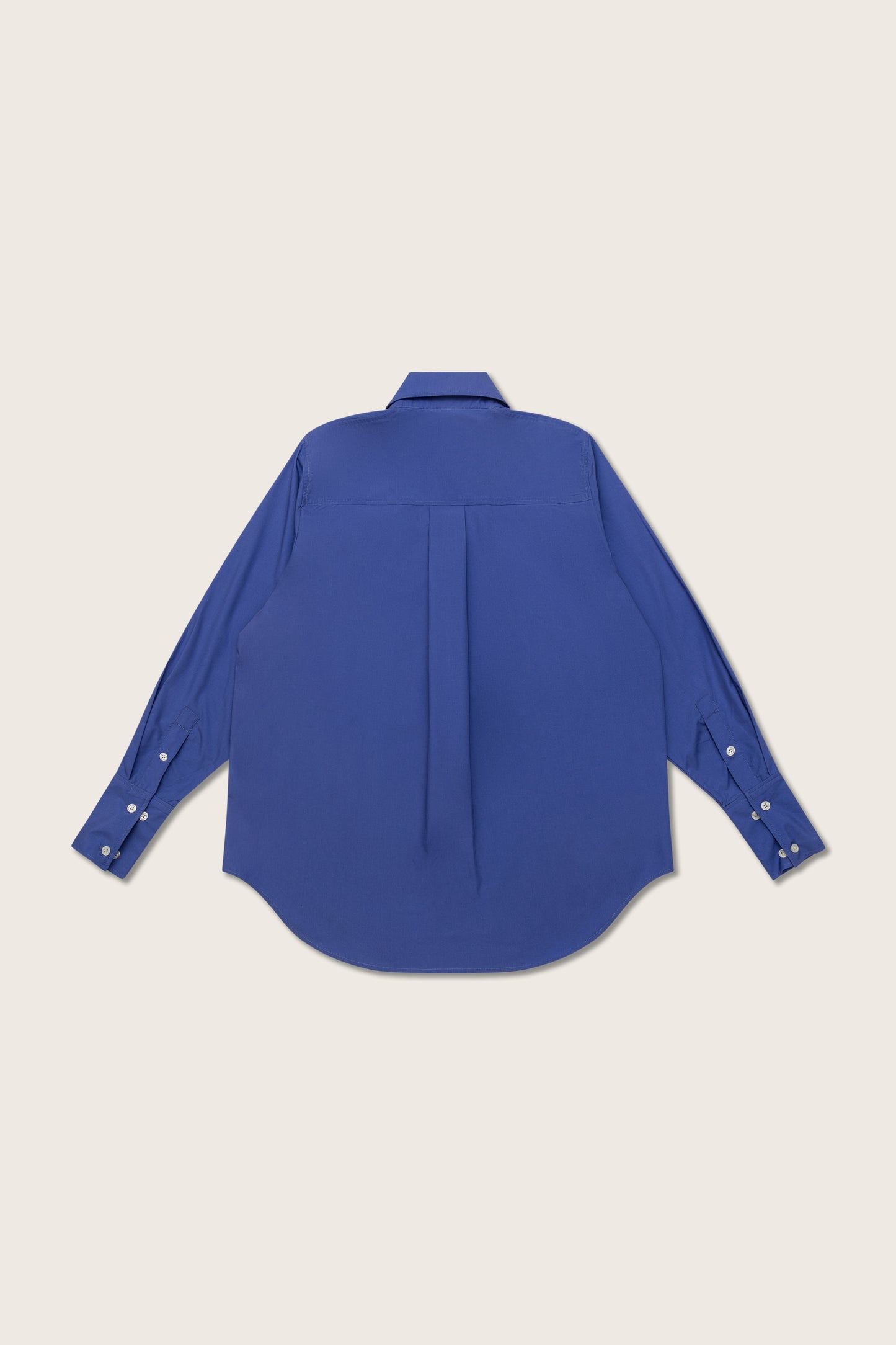 Aim Higher Club Pocket Oversized Boyfriend Shirt/ Purple Blue