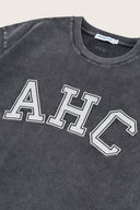 Aim Higher Club Unisex College Tee/ Washed Charcoal