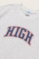 Aim Higher Club Unisex High College Logo Tee/ Flecking Grey