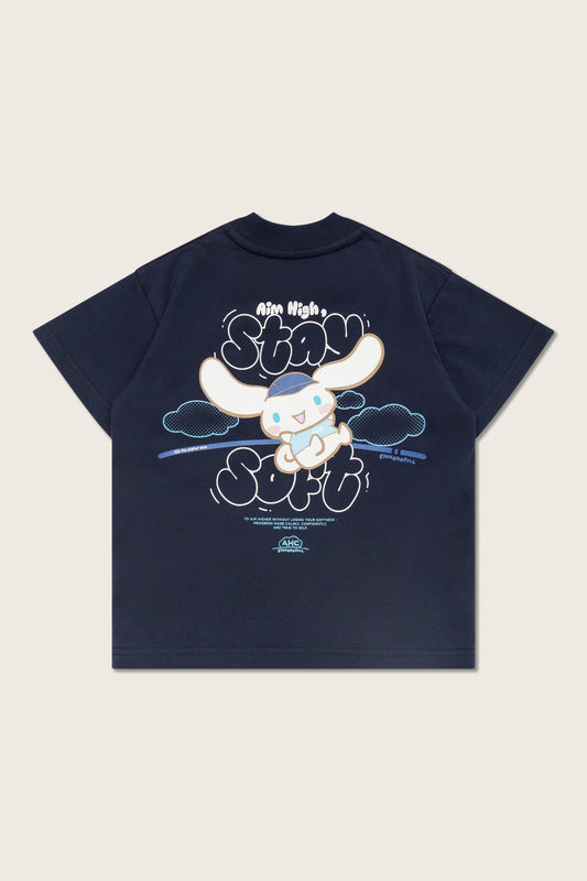 (Pre-order) Aim Higher Club ♥ Cinnamoroll Aim High Stay Soft Unisex Tee/ Navy