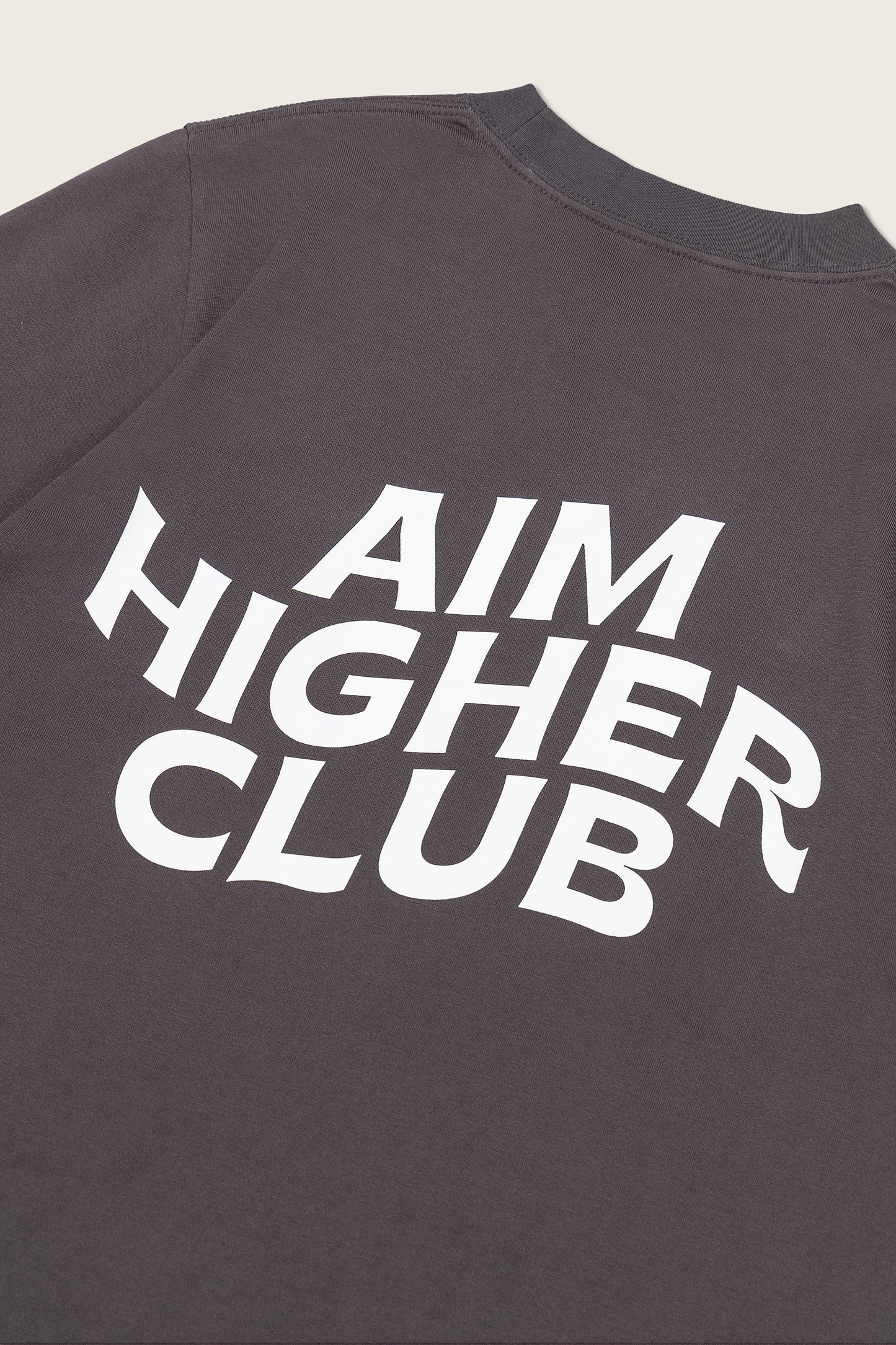 Aim Higher Club Logo Long Tee/ Light Wash Grey