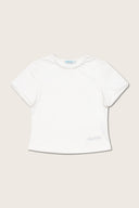 Aim Higher Club Core Lace-trim Women Tee/ Off White