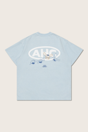 Aim Higher Club ♥ Cinnamoroll Unisex Jumping on the Cloud Tee/ Washed Baby Blue
