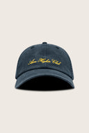 Aim Higher Club Unisex Light Washed Classic Script Cap/ Navy