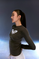 Aim Higher Club X Spellman Chrome Logo Long Sleeve Top/ Grey