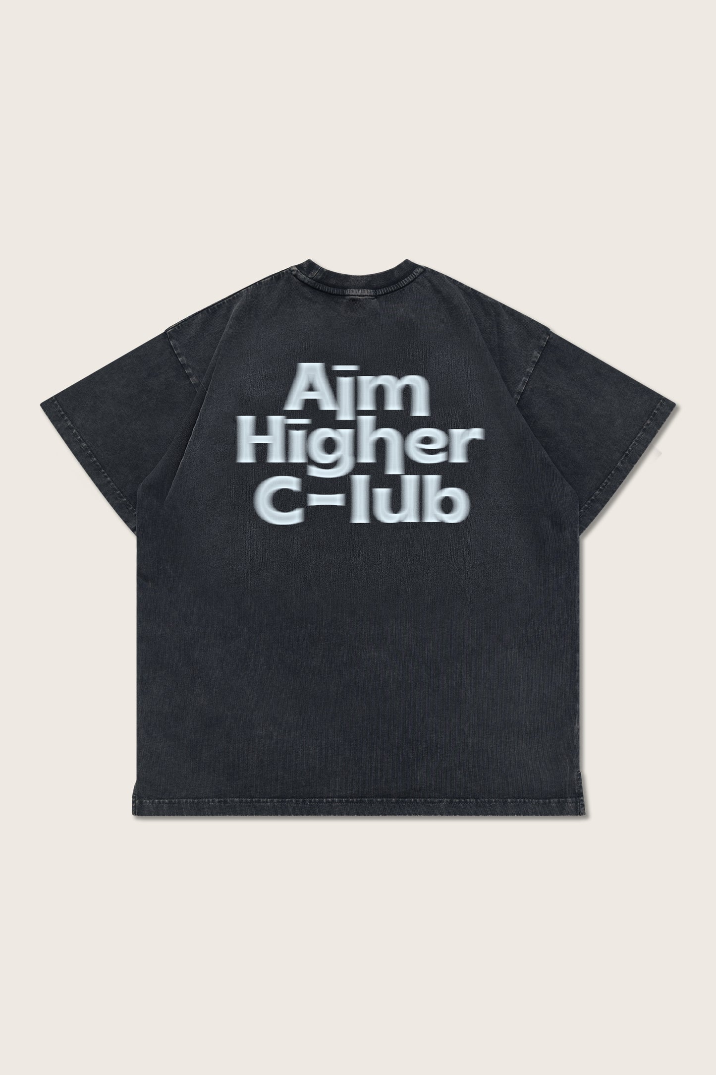 Aim Higher Club Unisex Logo Motion Tee/ Washed Charcoal
