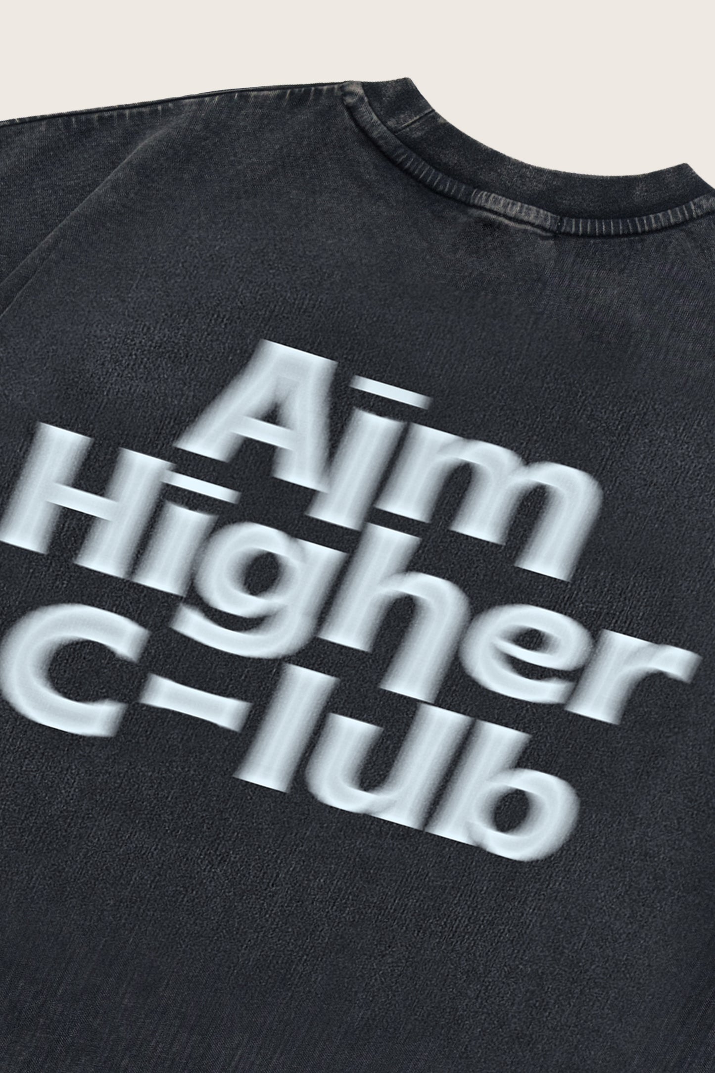 Aim Higher Club Unisex Logo Motion Tee/ Washed Charcoal