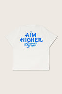 Aim Higher Club X Imaginary Mechanic Unisex Summer Club Logo Tee/ White