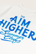 Aim Higher Club X Imaginary Mechanic Unisex Summer Club Logo Tee/ White