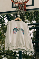 Aim Higher Club Unisex College Badge Crewneck sweatshirt/ Oat