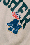 Aim Higher Club Unisex College Badge Crewneck sweatshirt/ Oat