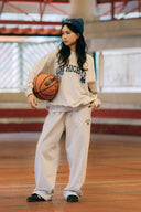 Aim Higher Club Unisex College Badge Sweatpants/ Oat