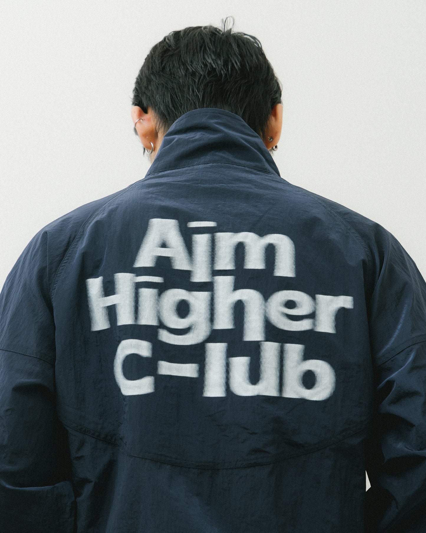 Aim Higher Club Blurry Logo Windbreaker/ Navy