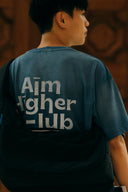 Aim Higher Club Unisex Logo Tee/ Washed Sky Blue