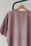 Aim Higher Club Unisex Wave Logo Tee/ Faded Purple