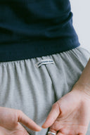 Aim Higher Club Essential Flare Mini Shorts/ Flecking Grey