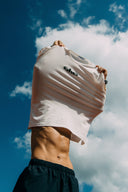 Aim Higher Club Unisex Track Graphic Tee/ Off White