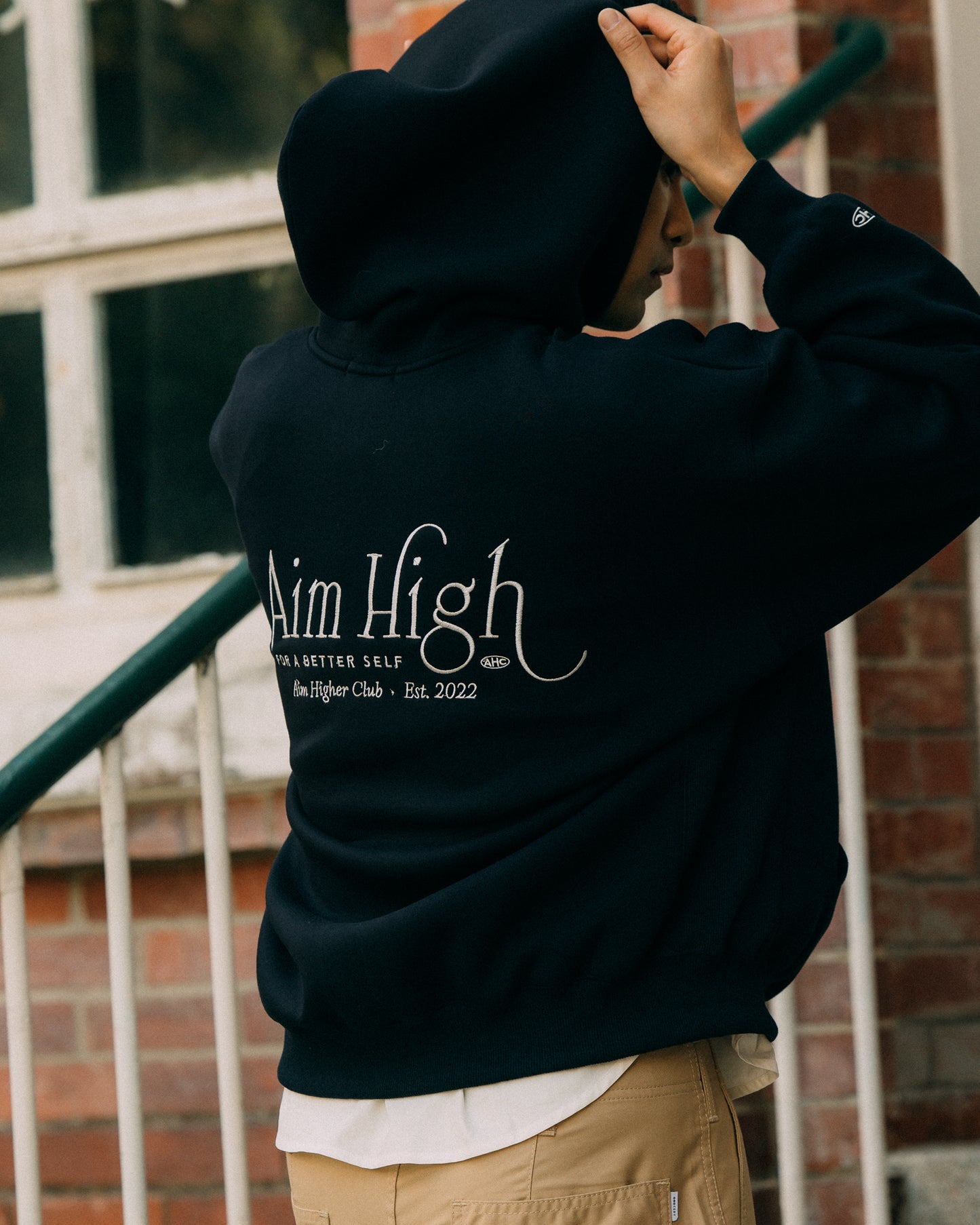 Aim Higher Club Unisex Faculty of Sports Emblem Soft Hoodie/ Navy