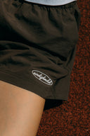 Aim Higher Club Unisex Oval Logo Nylon Shorts/ Brown