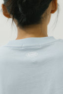 Aim Higher Club Core Basic Crop Tee/ Grey Baby Blue