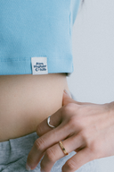 Aim Higher Club Essential Fitted Tee/ Vintage Sky Blue