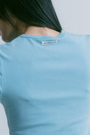 Aim Higher Club Essential Fitted Tee/ Vintage Sky Blue