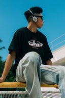 Aim Higher Club Unisex Track Retro Logo Tee/ Black