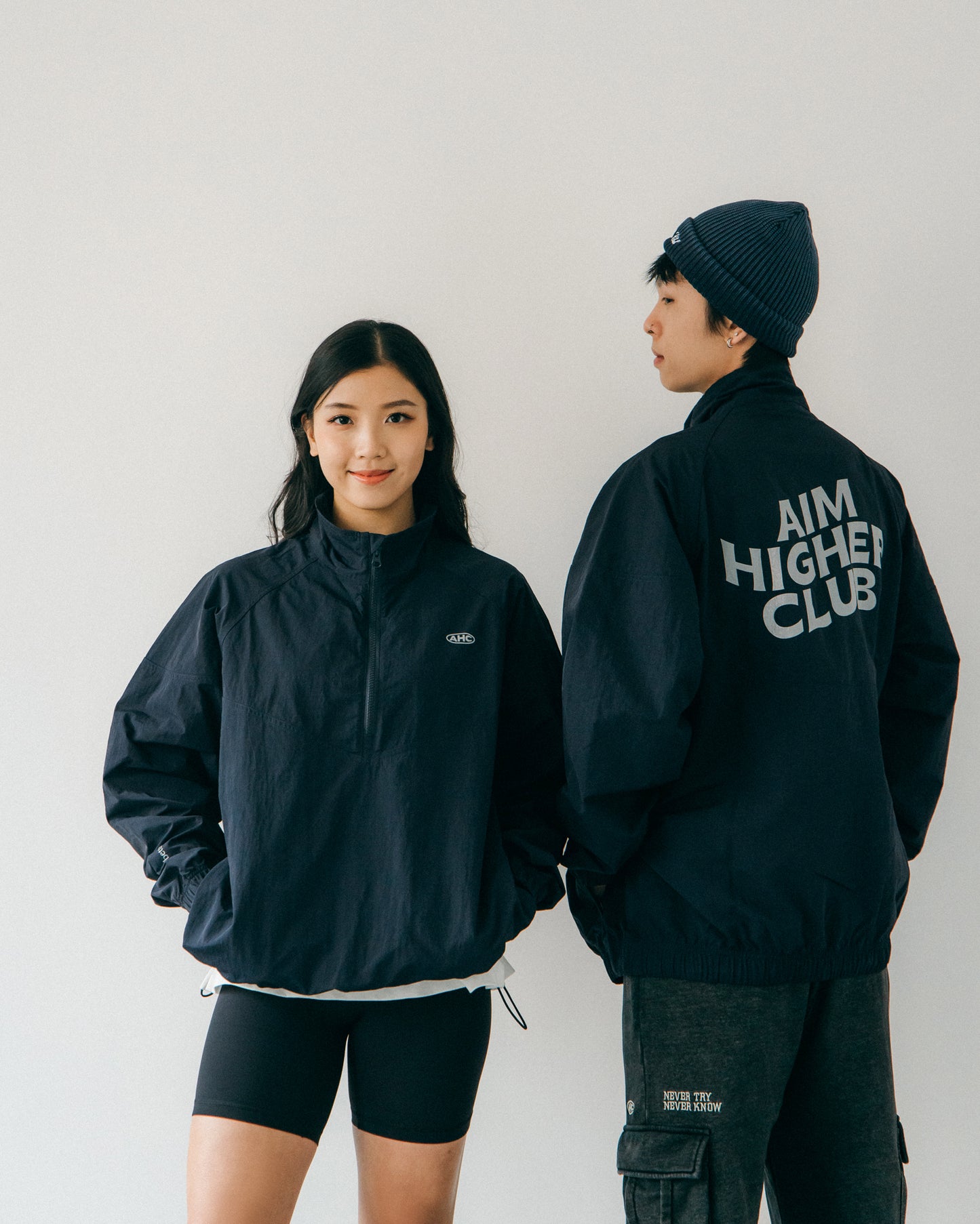 Aim Higher Club Half Zip Windbreaker/ Navy