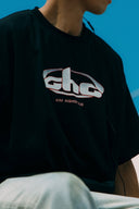 Aim Higher Club Unisex Track Retro Logo Tee/ Black