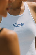 Aim Higher Club Core Oval Logo Tank Top/ White-Navy