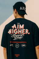 Aim Higher Club X Imaginary Mechanic Unisex Summer Club Logo Tee/ Navy