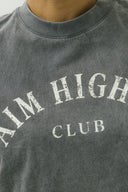 Aim Higher Club Core Basic Crop Tee/ Washed Charcoal