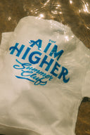 Aim Higher Club X Imaginary Mechanic Unisex Summer Club Logo Tee/ White