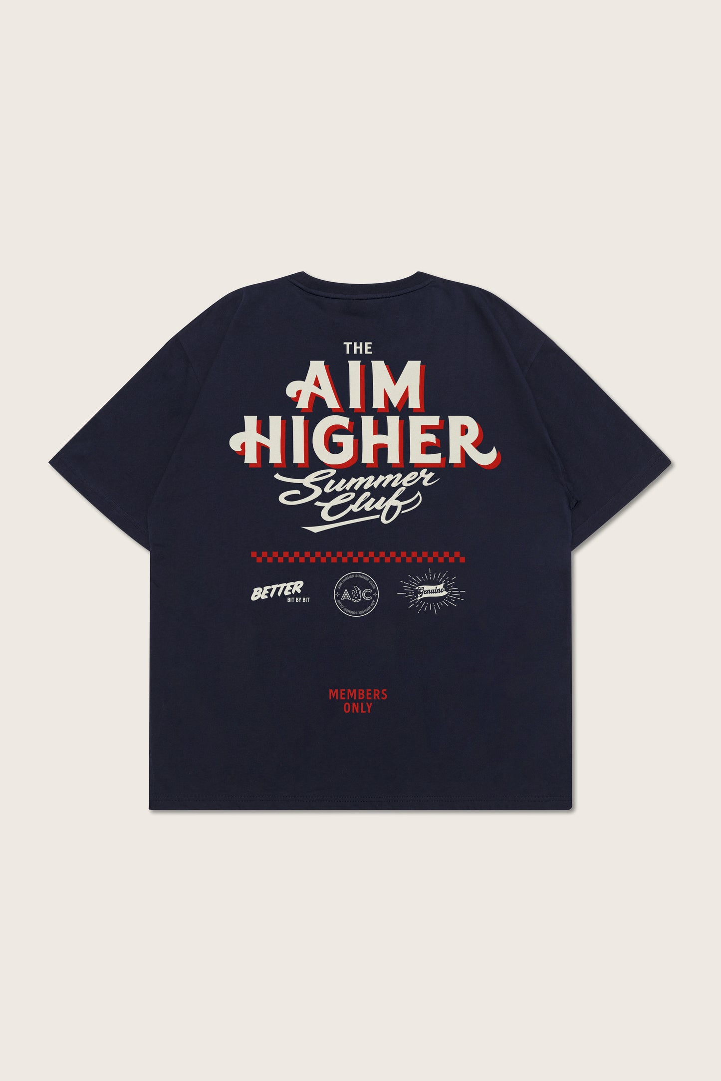 (Pre-order) Aim Higher Club X Imaginary Mechanic Summer Club Unisex Logo Tee/ Navy