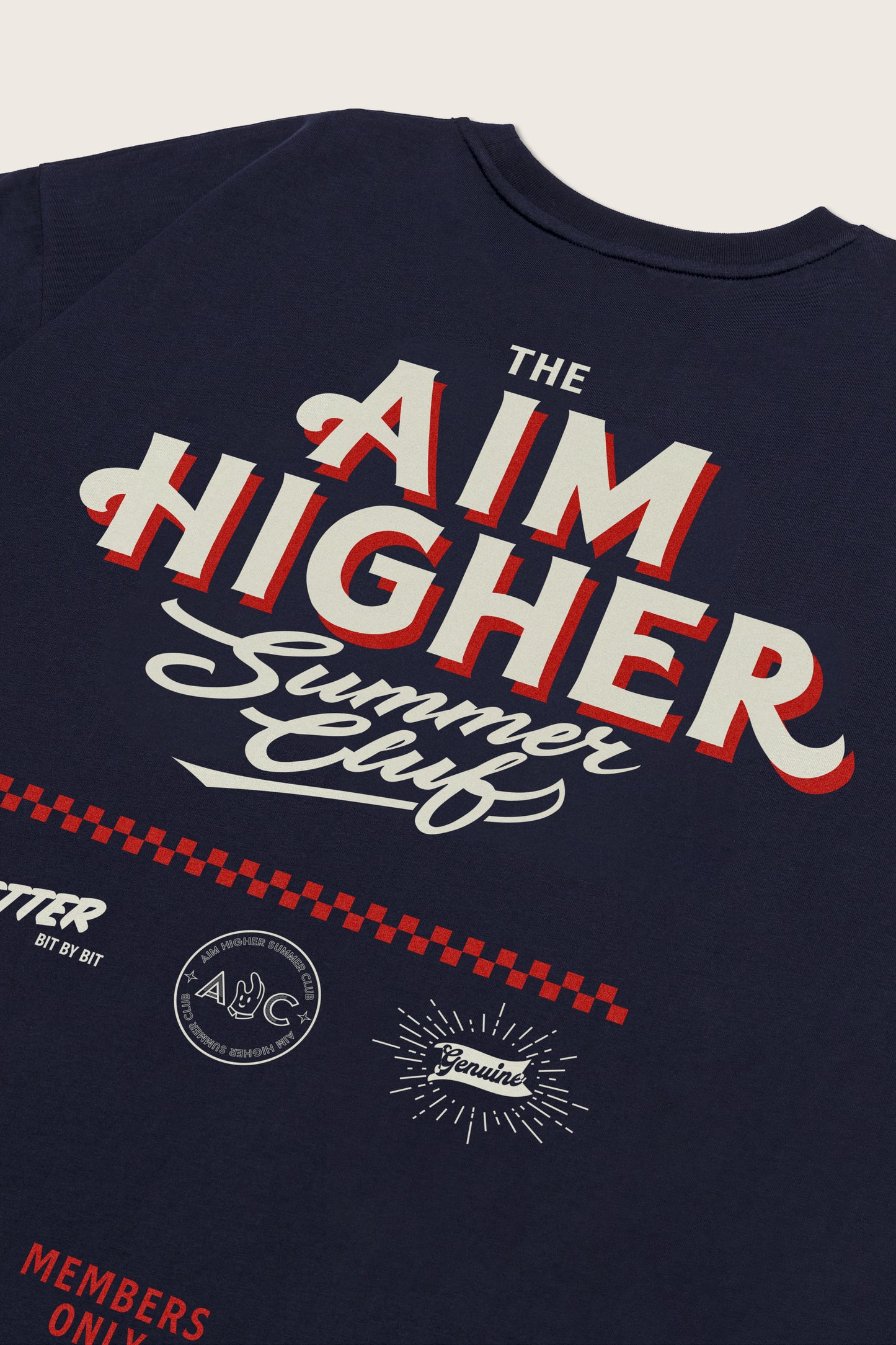 (Pre-order) Aim Higher Club X Imaginary Mechanic Summer Club Unisex Logo Tee/ Navy