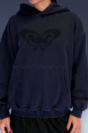 Aim Higher Club X Spellman Unisex Chrome Logo Hoodie/ Washed Moonlit Blue
