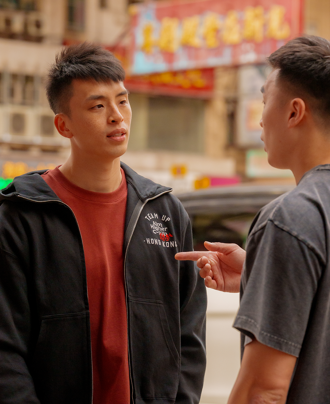 Aim Higher Club x SportsRoad 撐起港隊 Zip Up Hoodies/Black