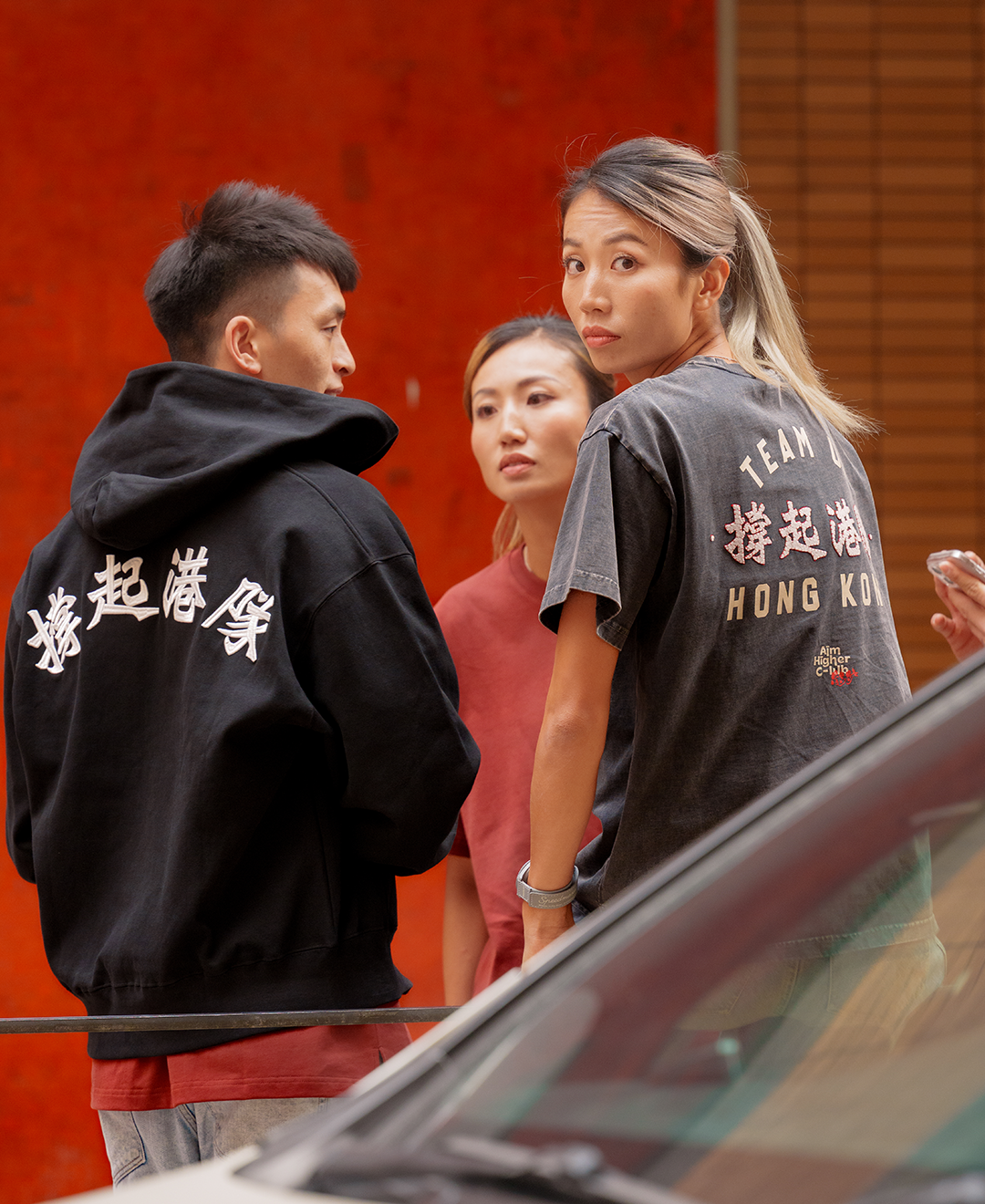 Aim Higher Club x SportsRoad 撐起港隊 Tee/ Washed Charcoal