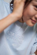 Aim Higher Club X Cecilia Yeung Washed Tee/ Light Baby Blue