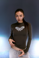 Aim Higher Club X Spellman Chrome Logo Long Sleeve Top/ Grey
