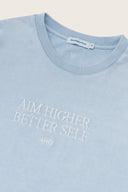 Aim Higher Club X Cecilia Yeung Washed Tee/ Light Baby Blue