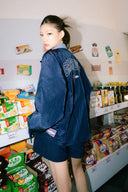 Aim Higher Club X Garden Classic Unisex Lightweight Windbreaker/ Navy-Checked