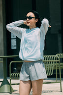 Aim Higher Club Essential Flare Mini Shorts/ Flecking Grey