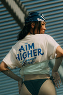 Aim Higher Club X Imaginary Mechanic Unisex Summer Club Logo Tee/ White