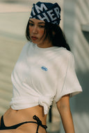 Aim Higher Club X Imaginary Mechanic Unisex Summer Club Logo Tee/ White