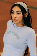 Aim Higher Club Core College Long Sleeve Top/ Heather Baby Blue