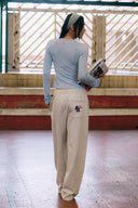 Aim Higher Club Unisex College Badge Sweatpants/ Oat