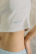 Aim Higher Club Core Lace-trim Women Tee/ Off White