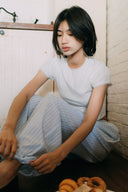 Aim Higher Club Core Stripe Pajama Pants/ Light Blue