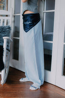 Aim Higher Club Core Stripe Pajama Pants/ Light Blue